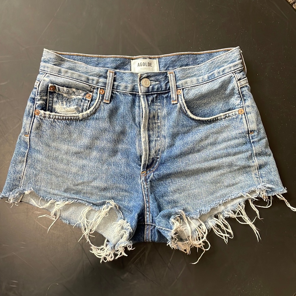 Agolde size 24 parker denim shorts